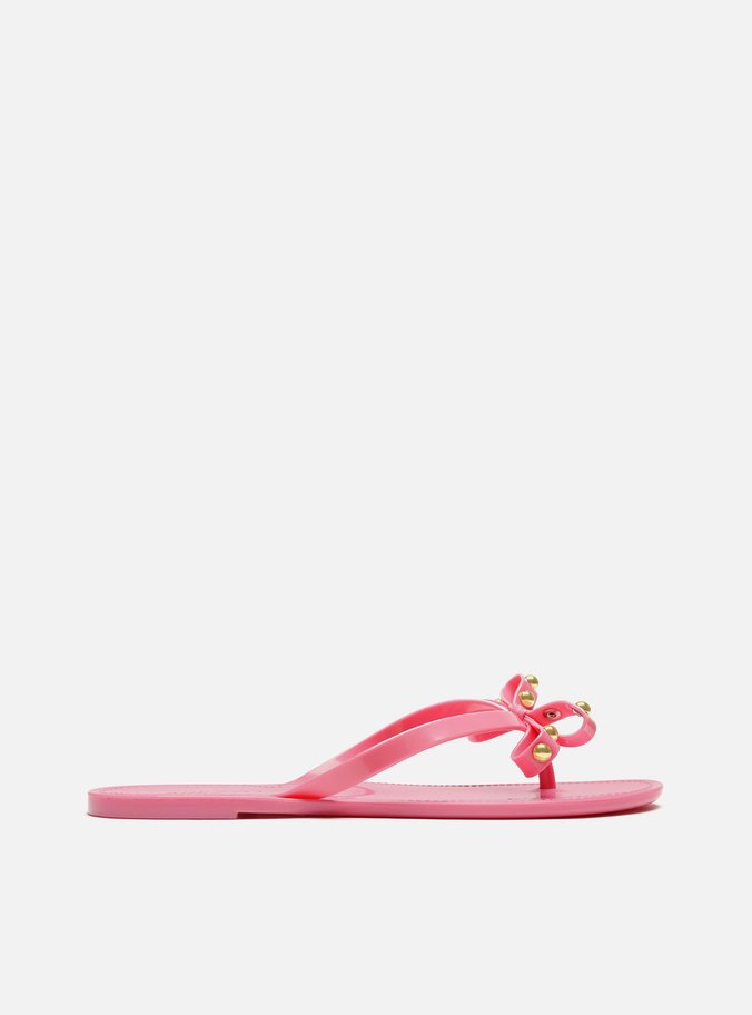 Rasteira Rosa Flat Laço Brizza