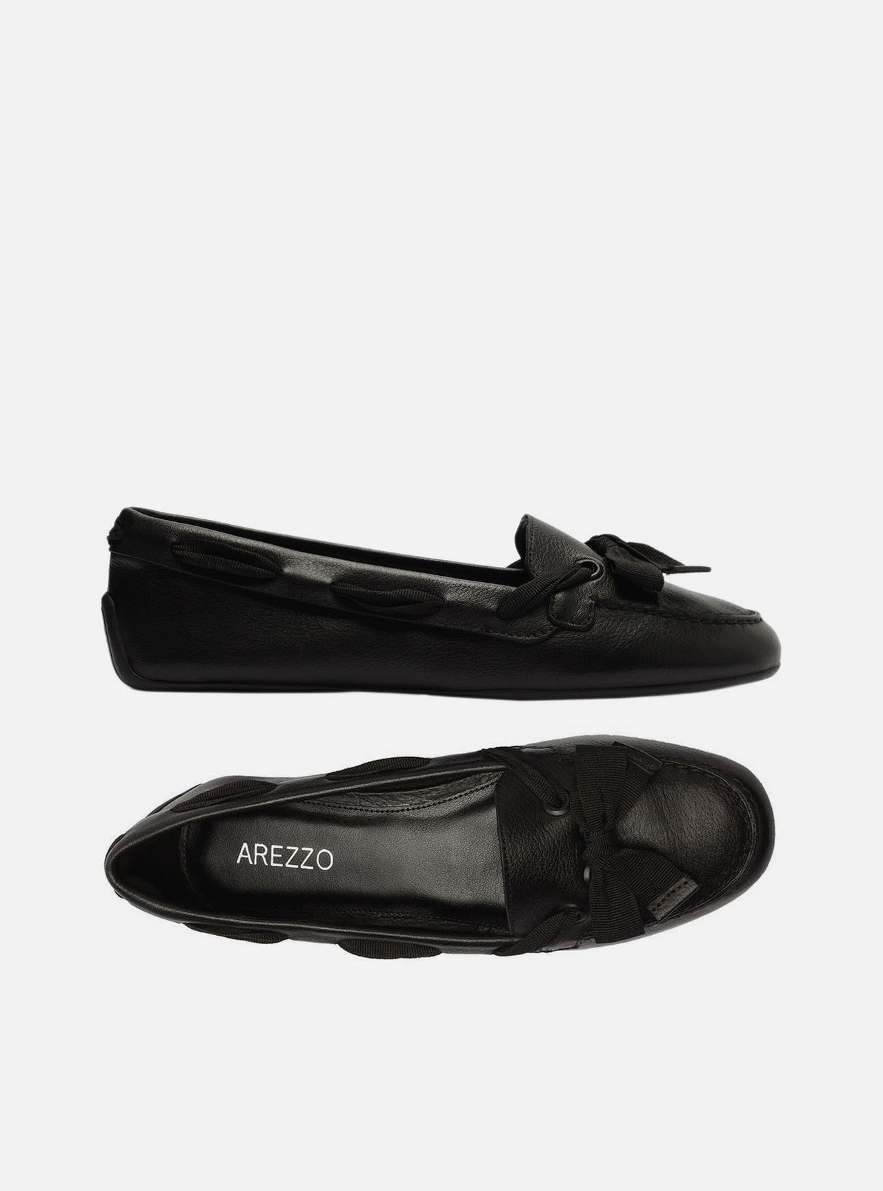 Mocassim Preto Bico Redondo Laço — foto 5