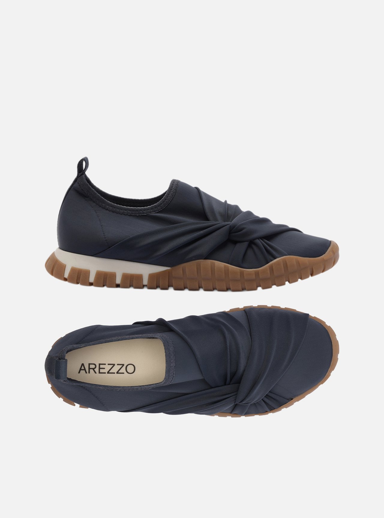 Tênis Slip On Azul Tecido Sola Emborrachada — foto 5