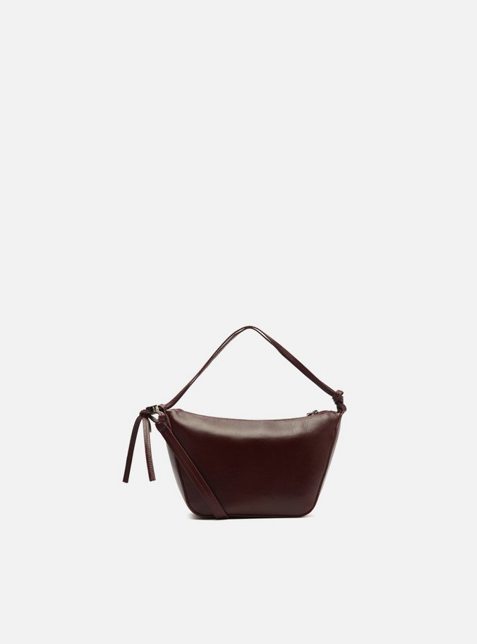 Bolsa Tiracolo Vermelha Couro Pequena Alças Mix