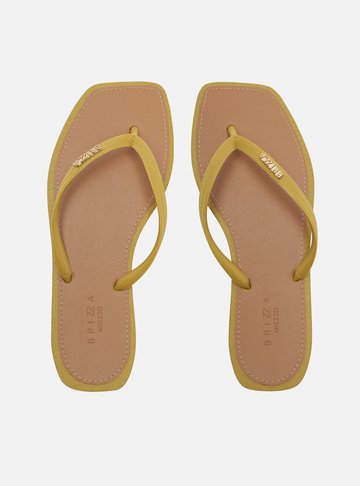 Arezzo — Chinelo de Dedo Verde Flatform Metais Brizza