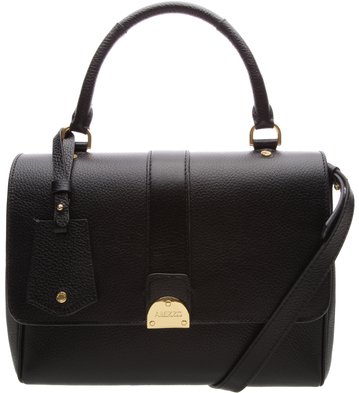 Bolsa Couro Satchel Romagna Preta