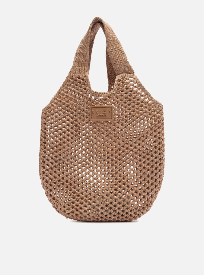 Bolsa Shopping Marrom Crochê Mayra Pequena