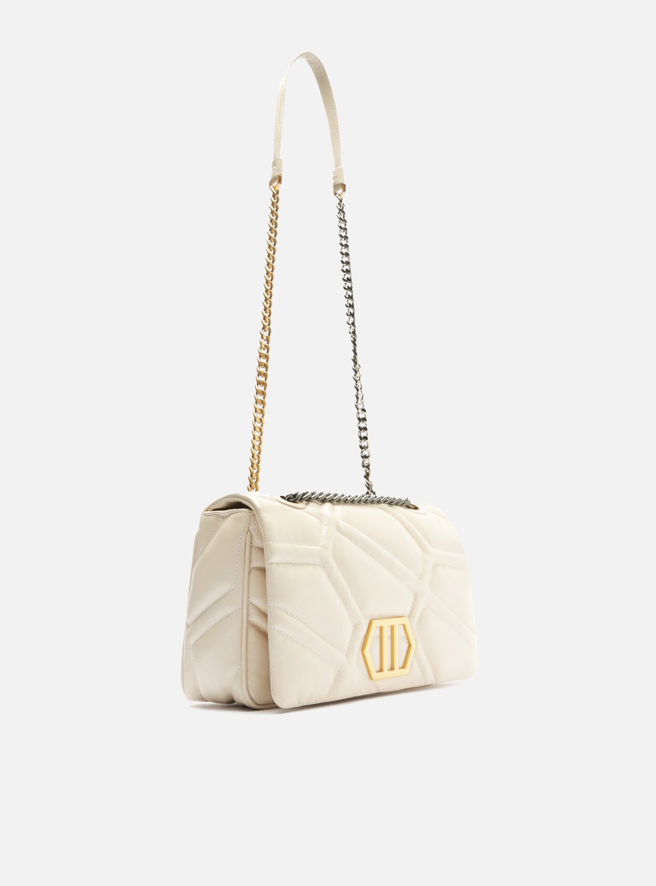 Bolsa Tiracolo Branca Couro Emma Média Retangular — foto 5