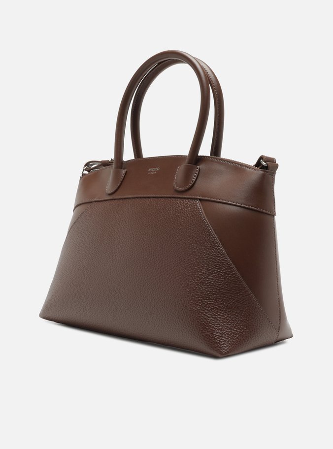 Bolsa Tote Marrom Grande Mix Texturas