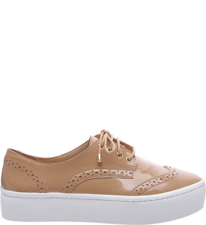 Tênis Tomboy Verniz Nude-Rose