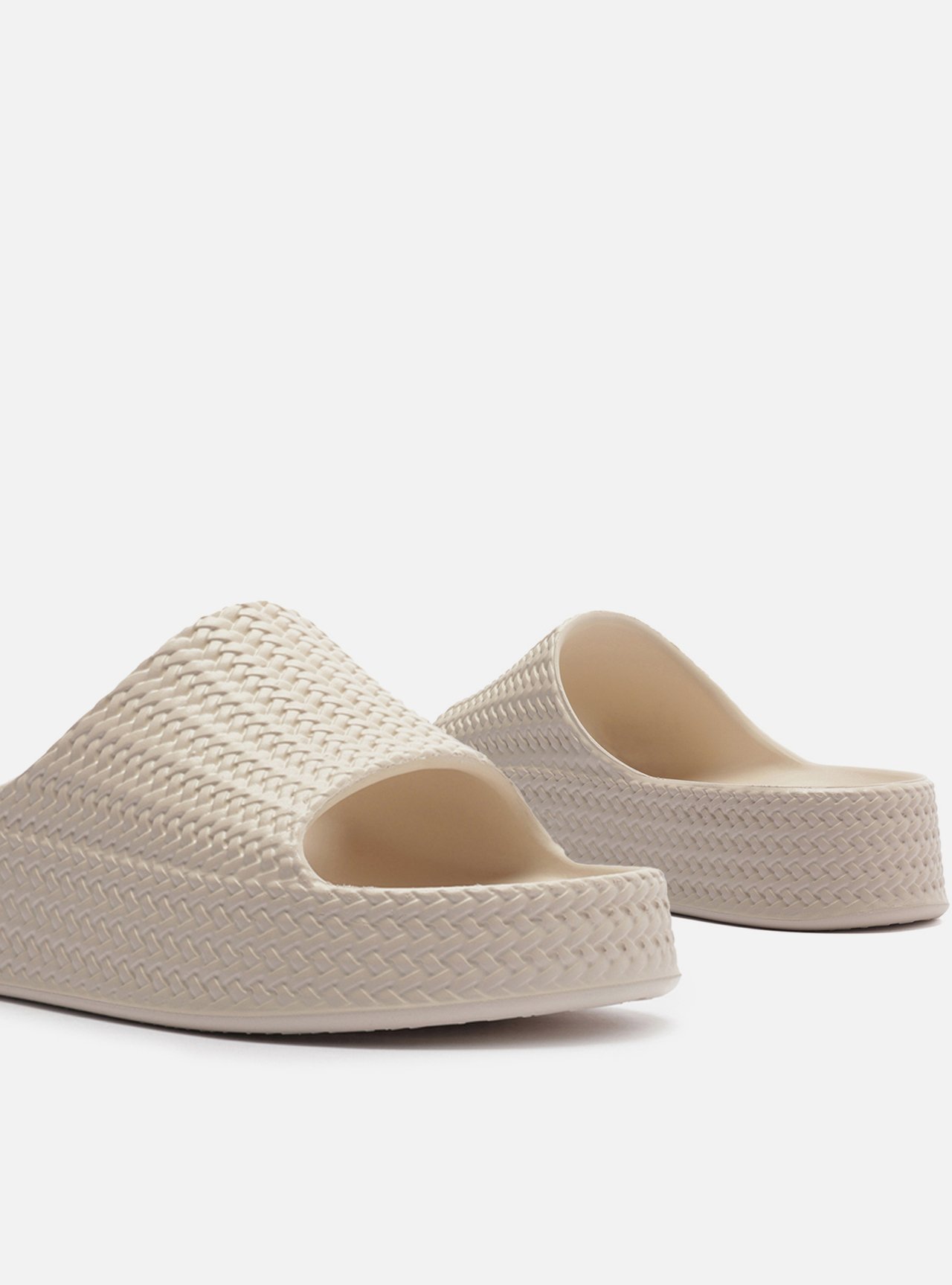 Slide Branco Tressê Flatform Tira — foto 4
