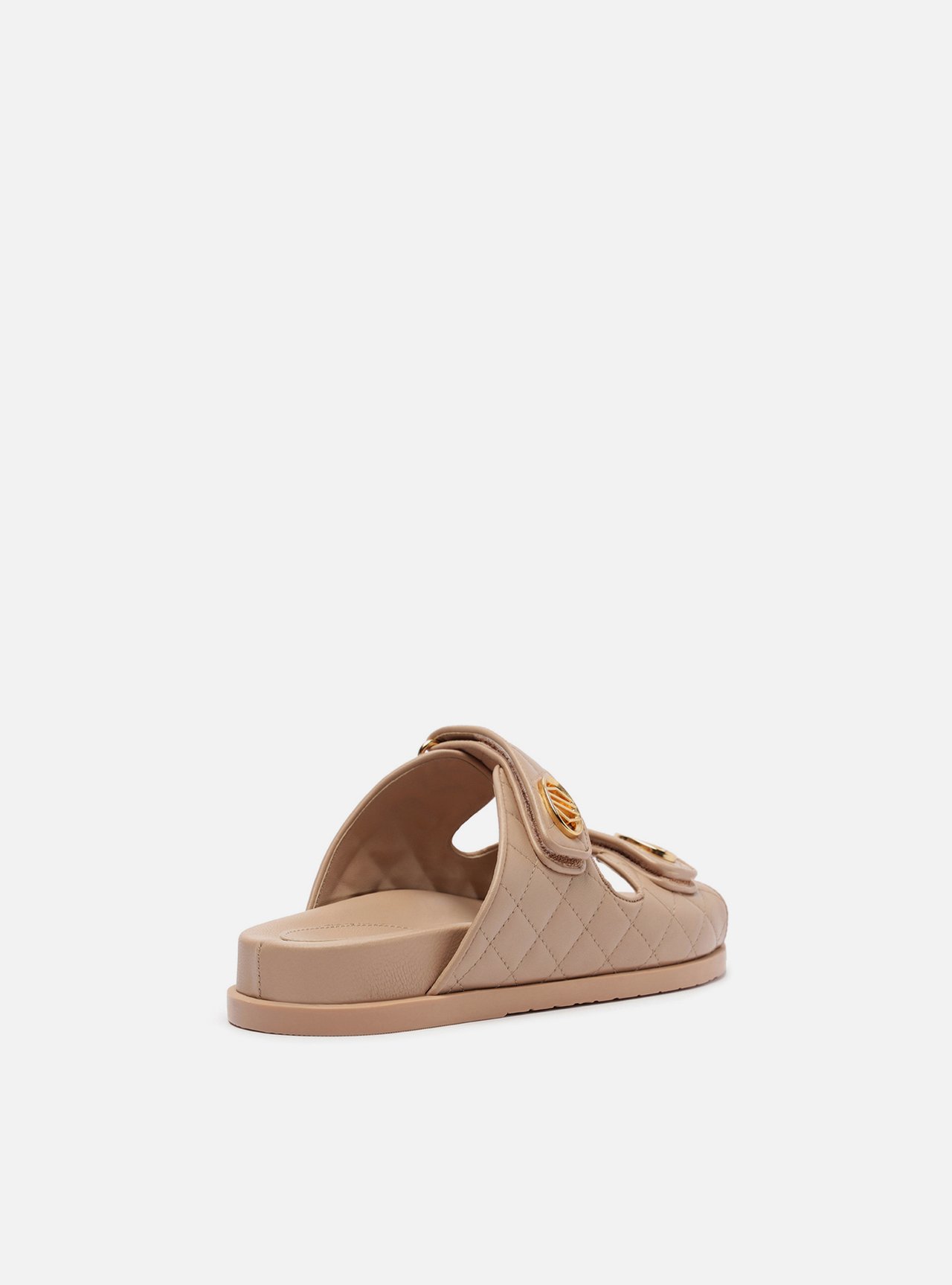 Sandália Papete Soft Couro Matelassê Velcro — foto 3