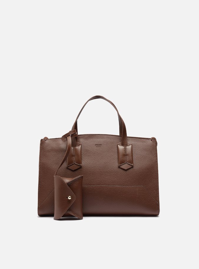 Bolsa Tote Marrom Média Bag Charm