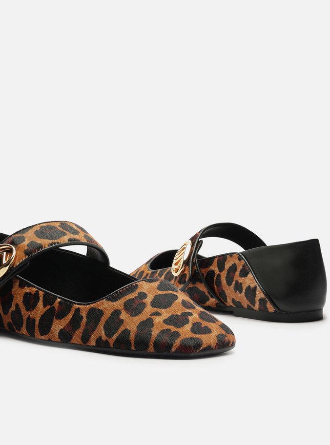 Sapatilha Animal Print Bico Quadrado