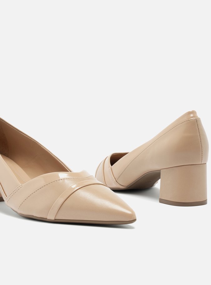 Scarpin Nude Salto Bloco