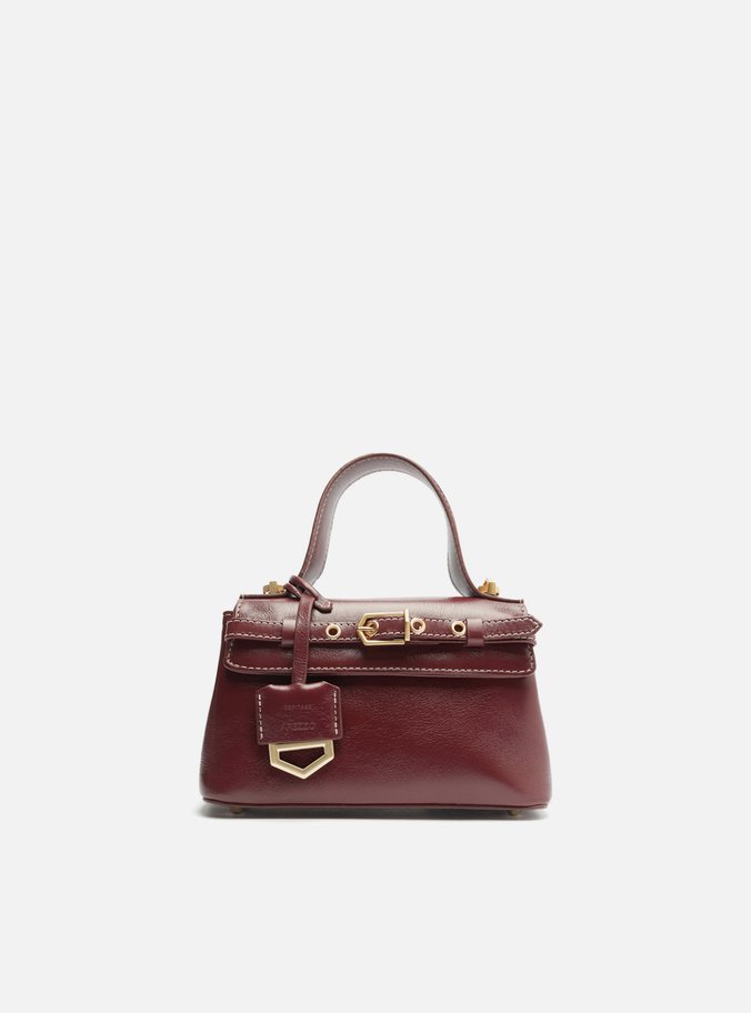 Tiracolo Vermelha Couro Pequena Bag Charm Victória