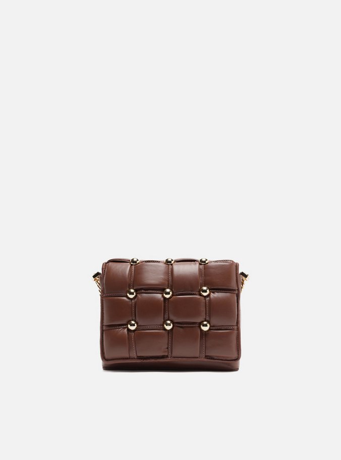Bolsa Tiracolo Marrom Couro Pequena Matelassê