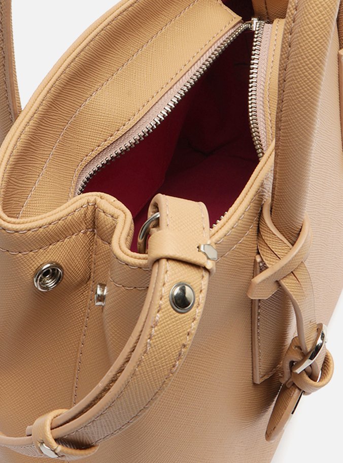 Bolsa Tote Bege Giorno Média Bag Charm