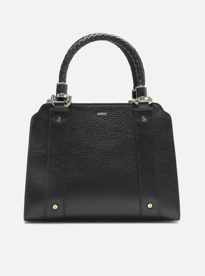 Bolsa Tote Couro Preta Piazza Média