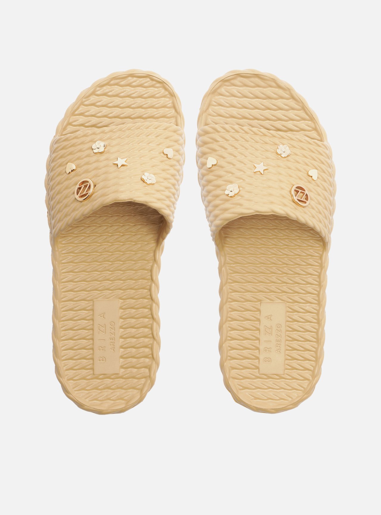 Slide Nude Flatform Tressê Metais Brizza — foto 3