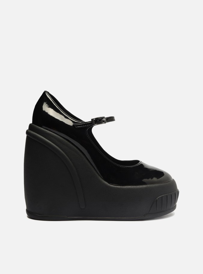 Sapato Boneca Preto Verniz Plataforma Bold