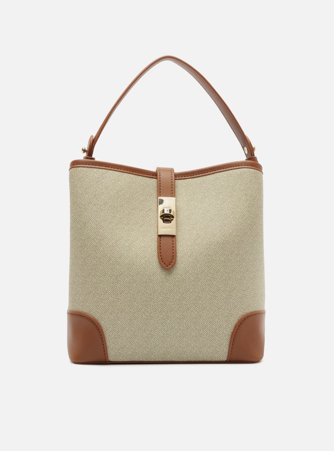 Bolsa Tote Marrom Tecido Cru Média Encaixe