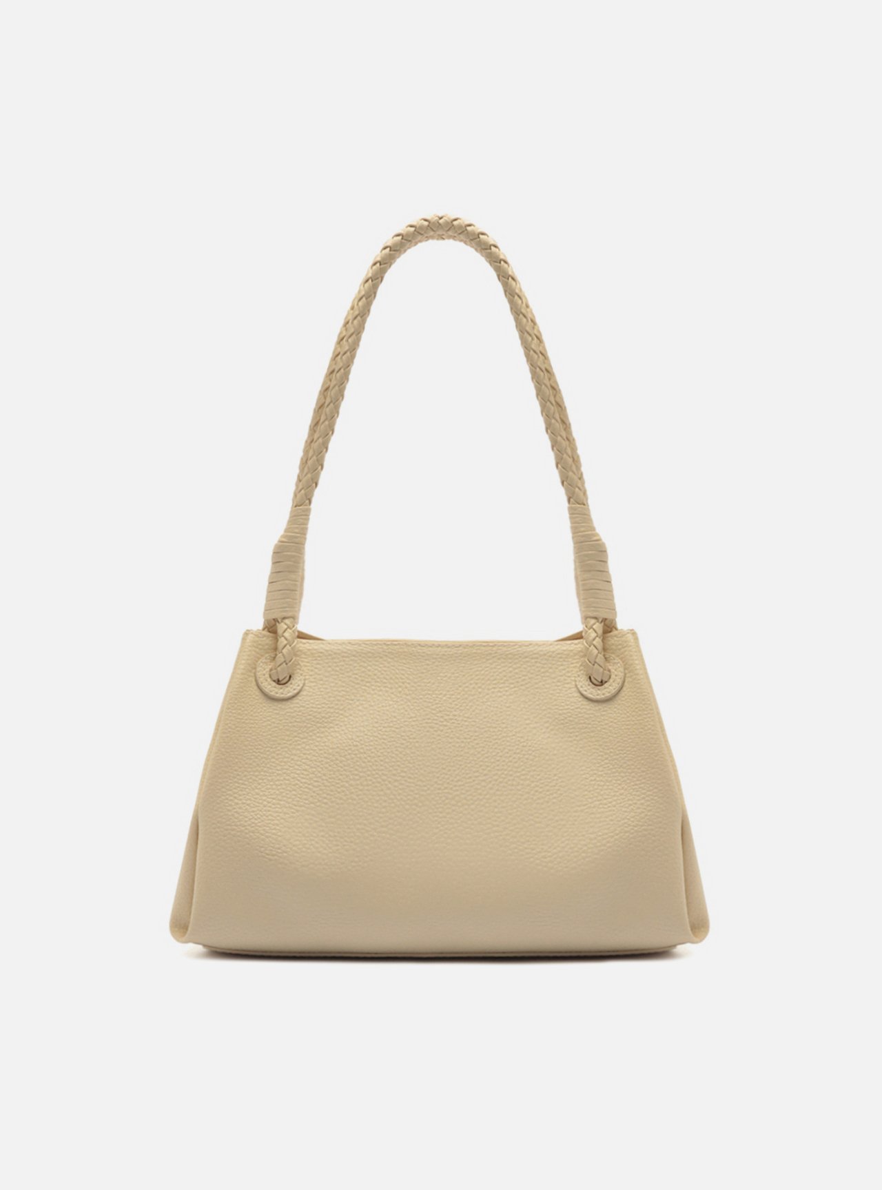 Bolsa Shoulder Branca Média Alça Trançada — foto 3