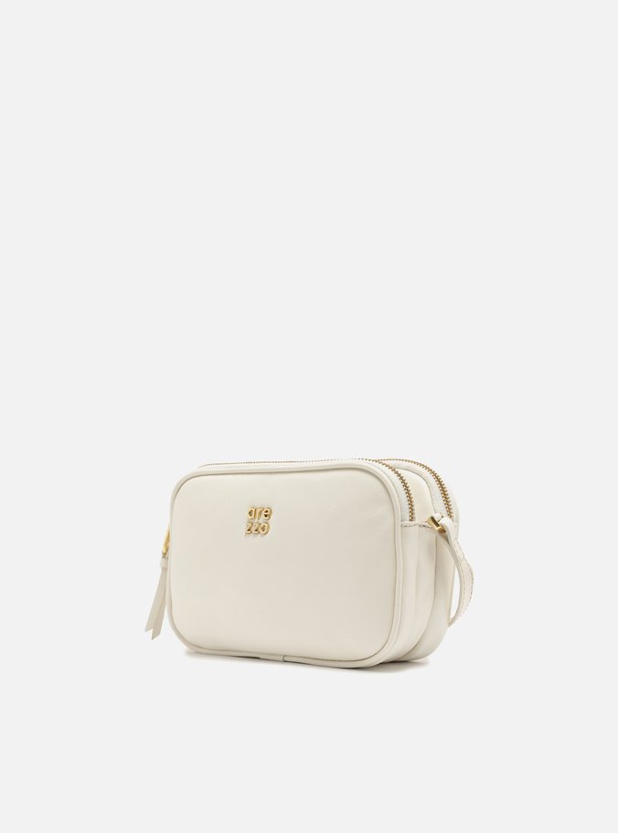 Bolsa Tiracolo Branca Couro Pequena Assinatura