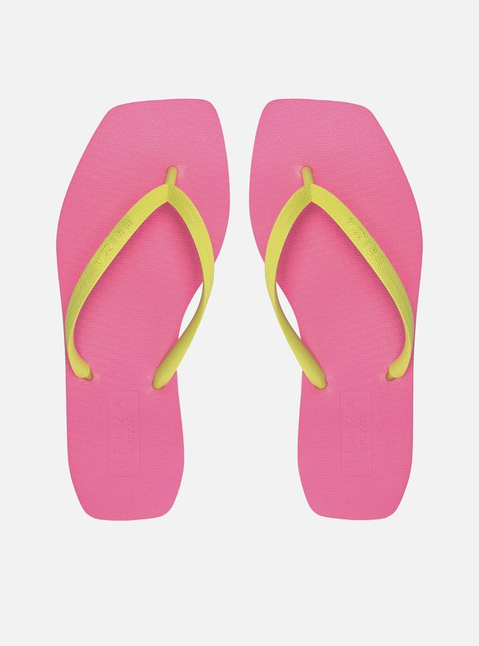 Chinelo de Dedo Multicolorido Square Tiras Brizza Color