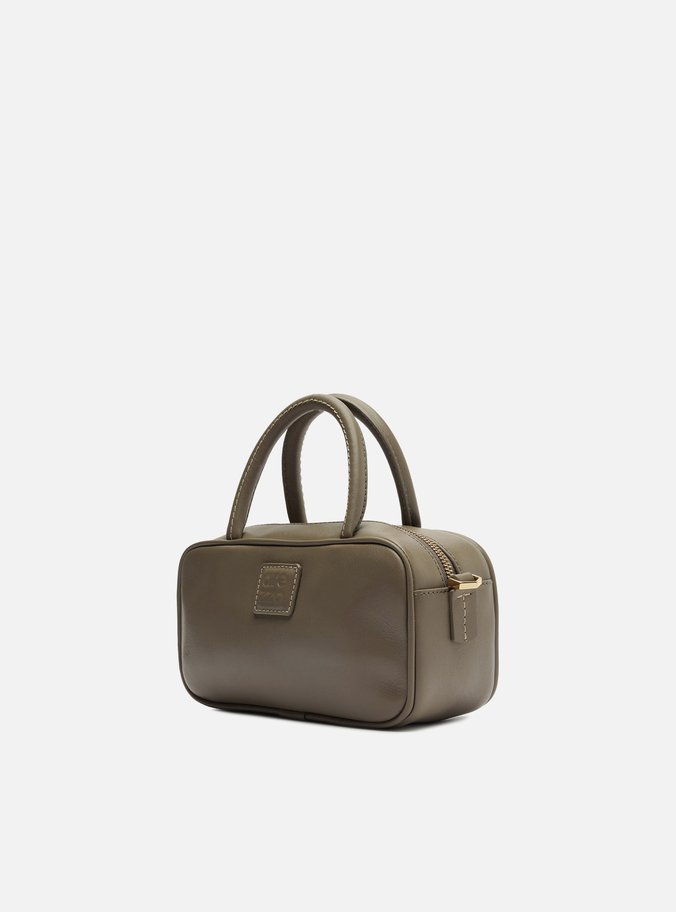 Bolsa Tiracolo Cinza Couro Bead ZZ Pequena