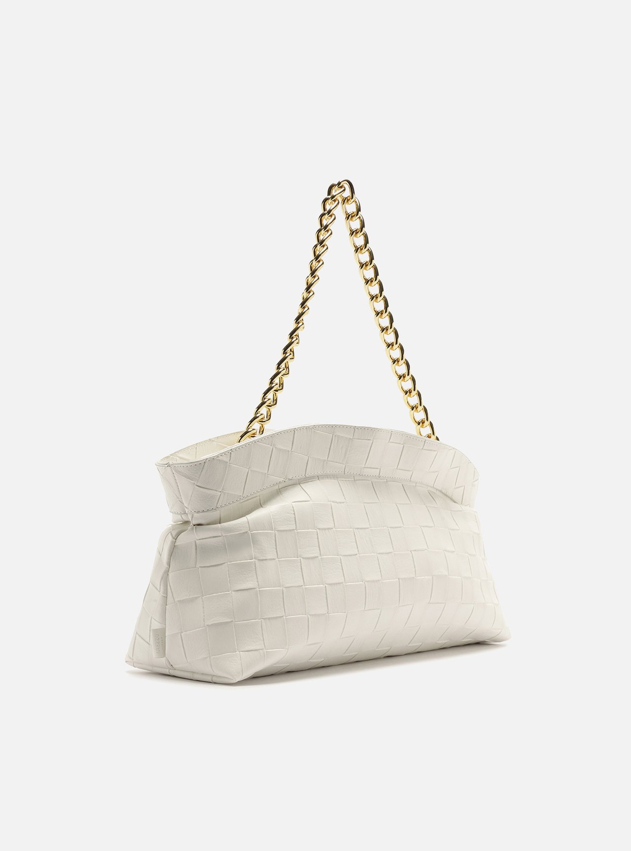 Bolsa Shoulder Cinza Média Tressê Alça Corrente — foto 5