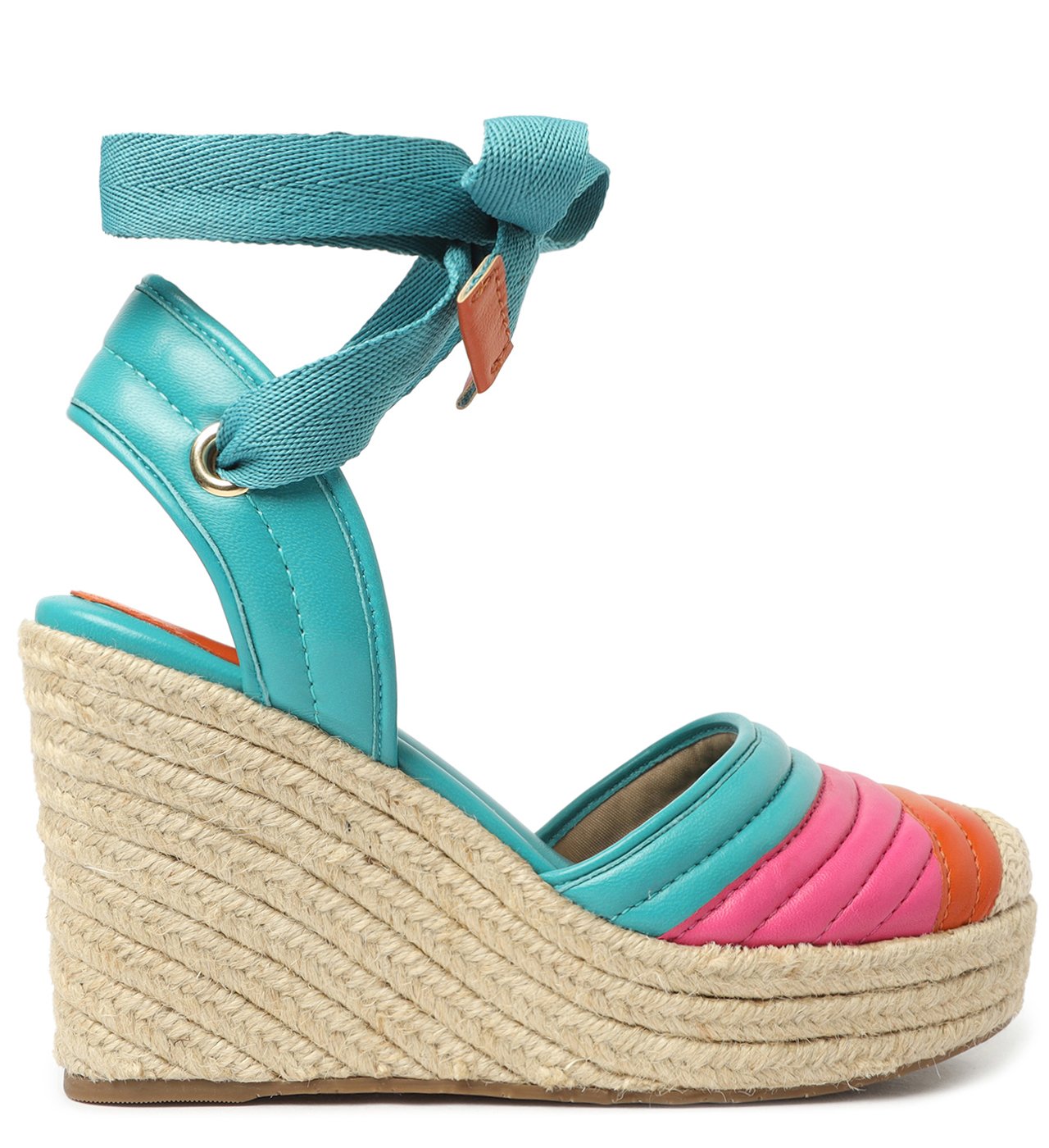 Espadrille Multicolorida Anabela Amarra o