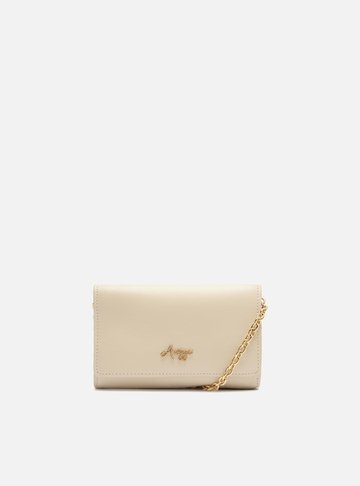 Arezzo — Bolsa Tiracolo Off White Couro Pequena Logo