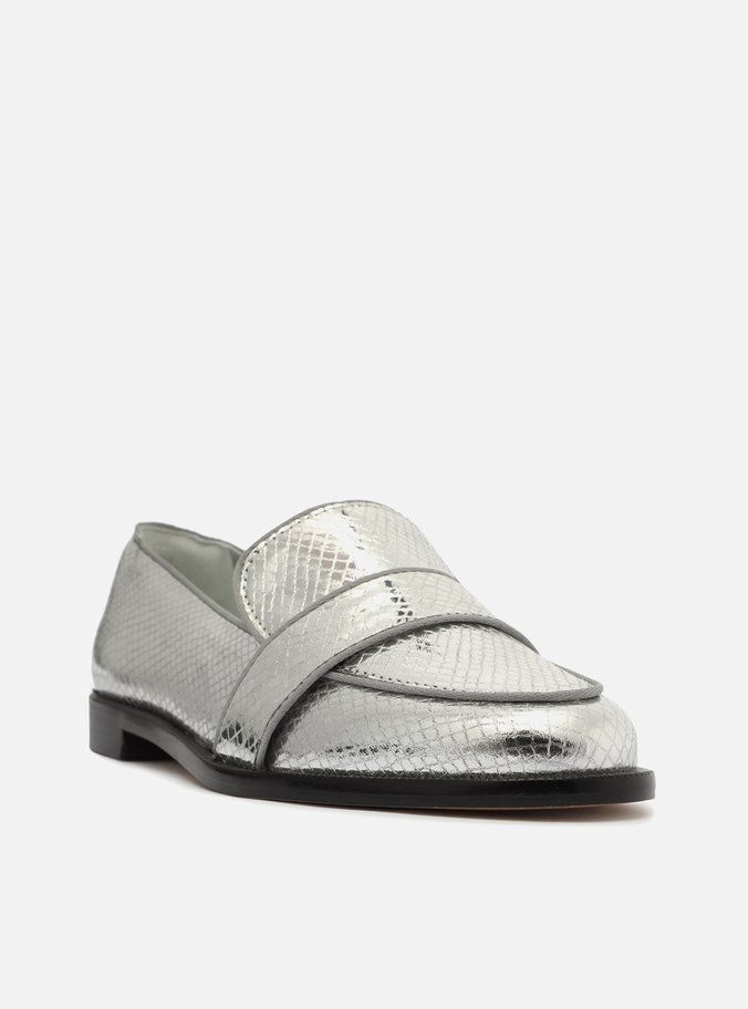 Mocassim Prata Snake Uptown