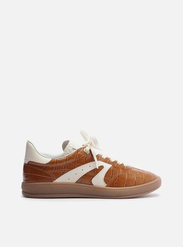 Tênis Marrom Croco Amarração ARZ72
