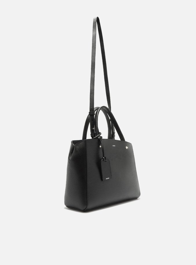 Bolsa Couro Tote Média Bella Preta