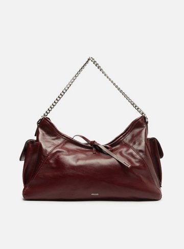 Bolsa Tiracolo Vermelha Couro Pequena Laço