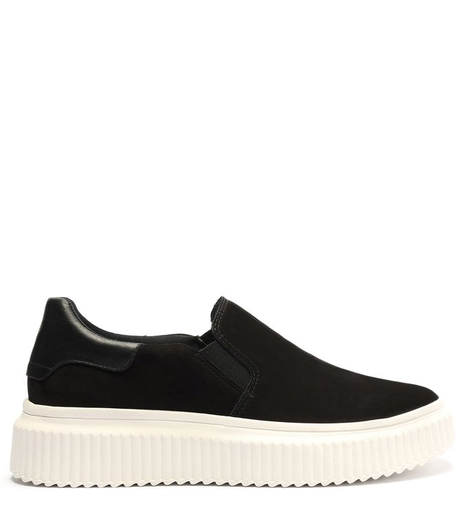 Tênis Slip On Preto Nobuck Tratorado ZZ Mov