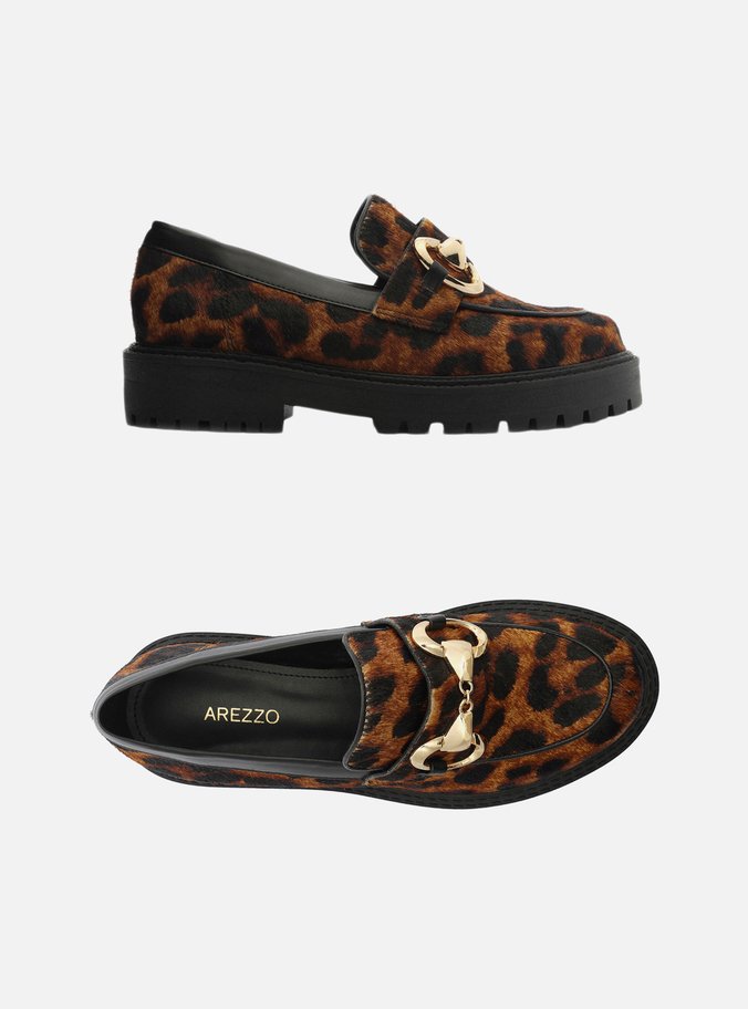Mocassim Animal Print Tratorado Bridão