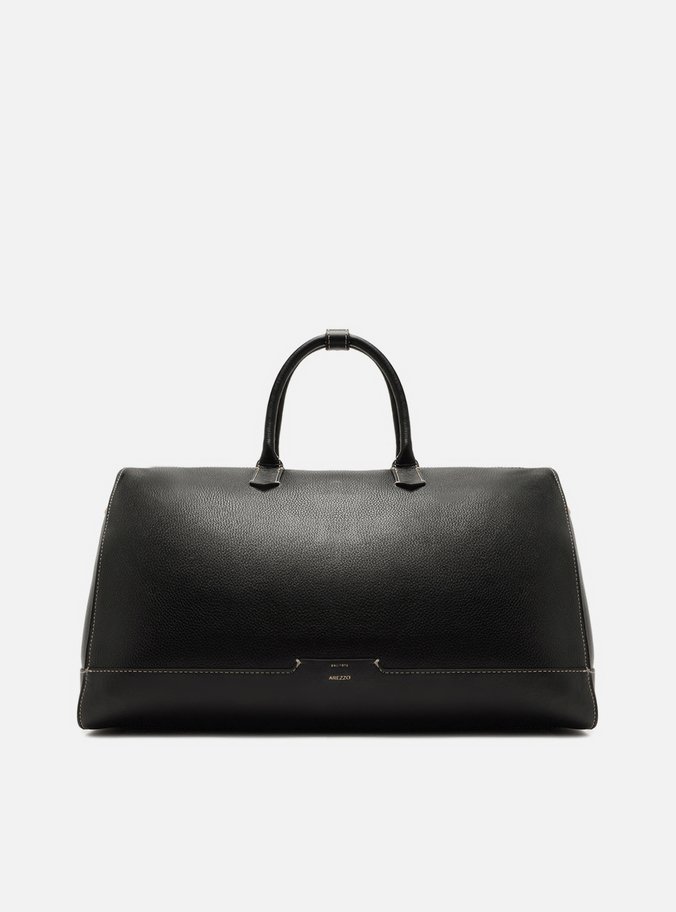 Bolsa de Viagem Preta Couro  Grande