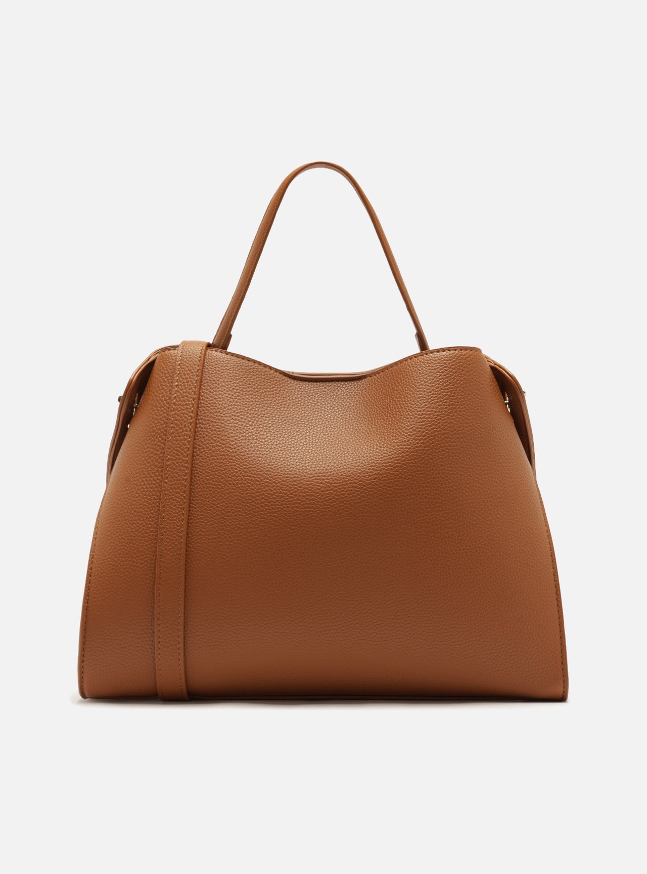 Bolsa Tote Marrom Média Alça Corrente — foto 3
