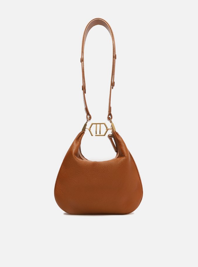 Bolsa Tiracolo Marrom Couro Harper Pequena