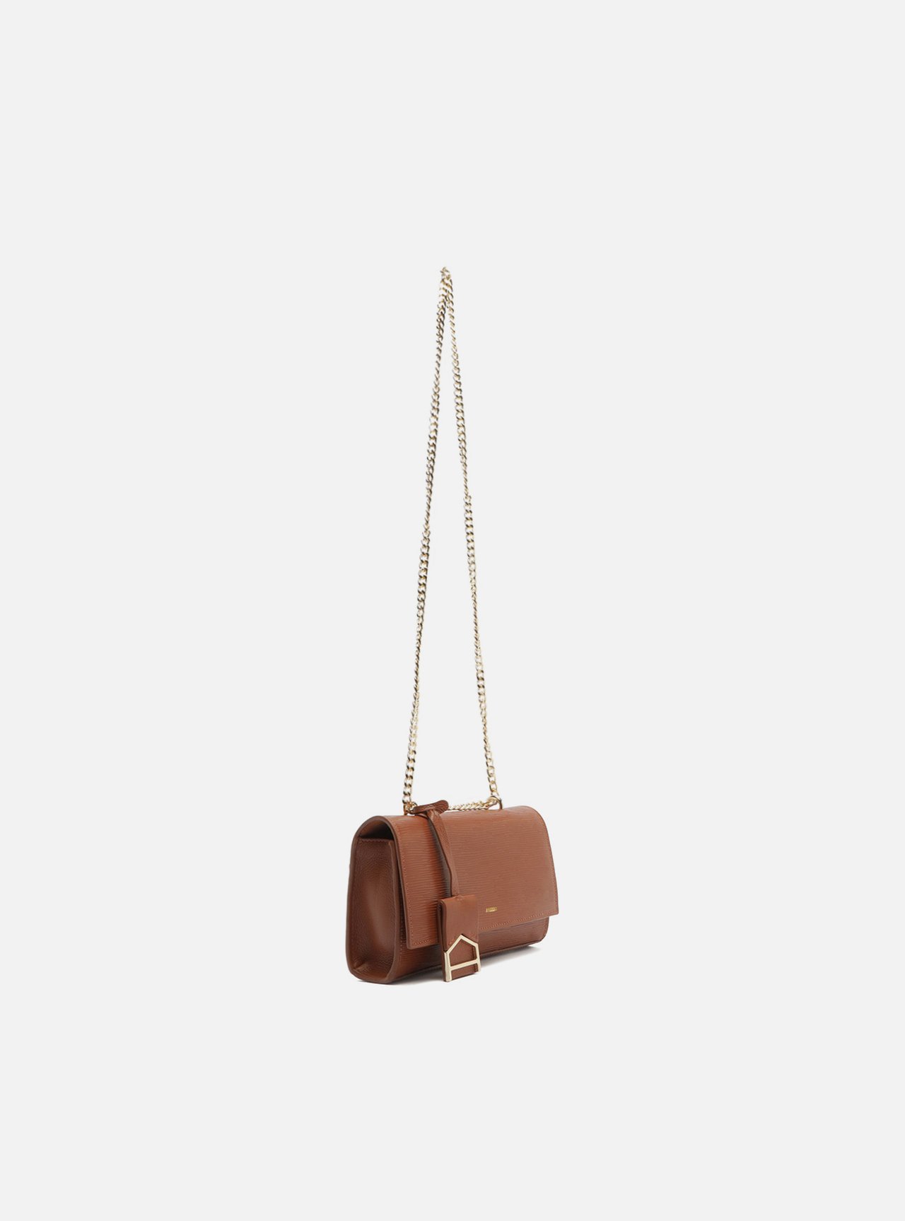Bolsa Tiracolo Marrom Couro Abraccio Pequena — foto 5