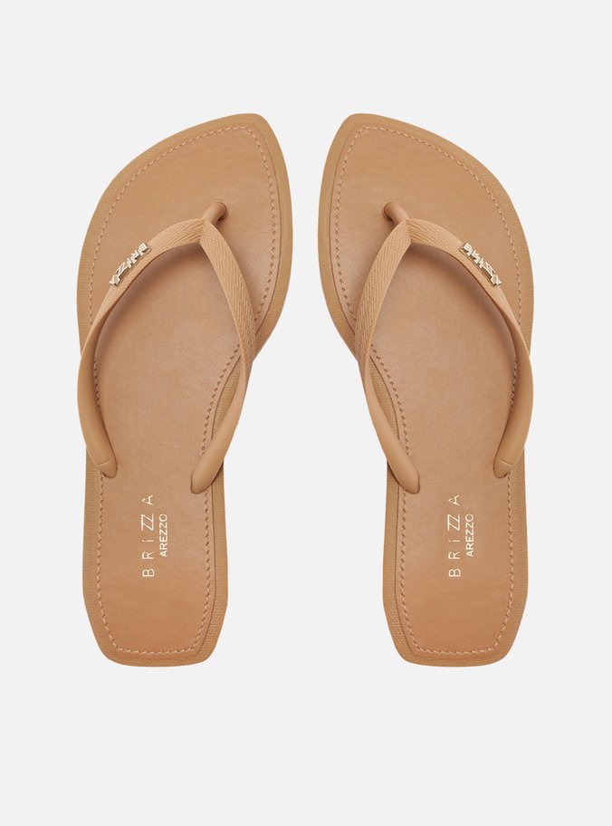 Chinelo de Dedo Nude Leaf Recouro Brizza