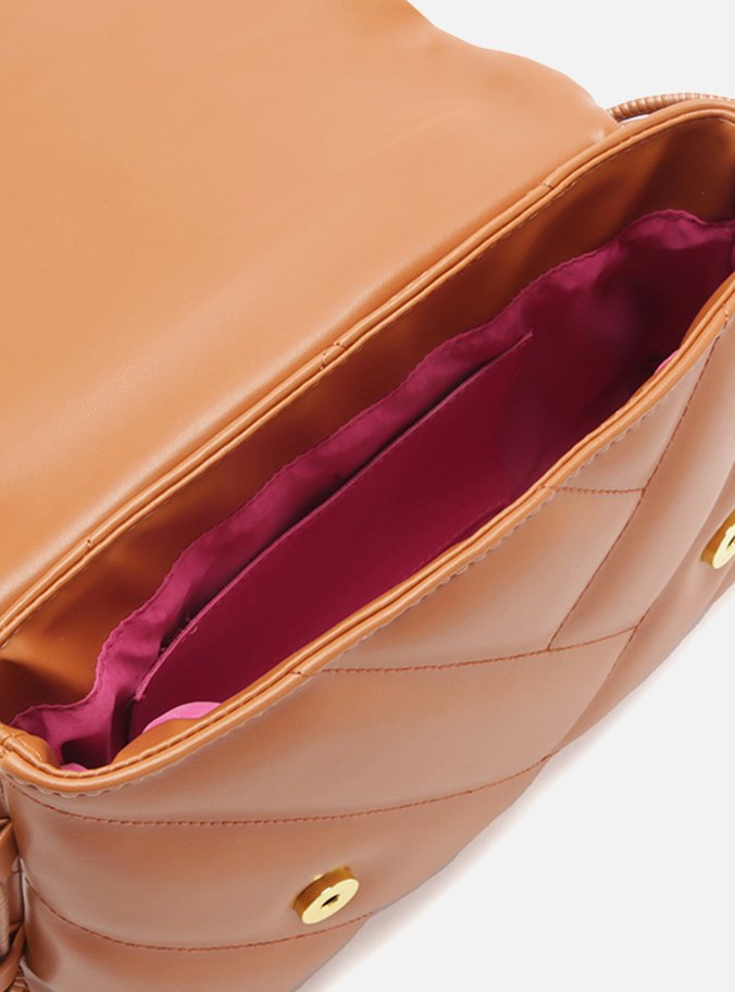 Bolsa Tiracolo Marrom Grande