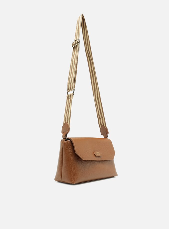 Bolsa Tiracolo Marrom Média Alça Gorgurão