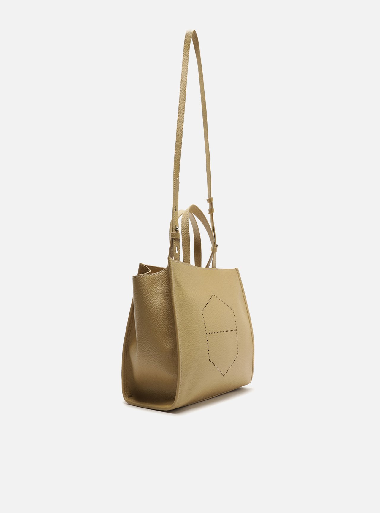 Bolsa Tote Marrom Grande Logo Perfurado — foto 5