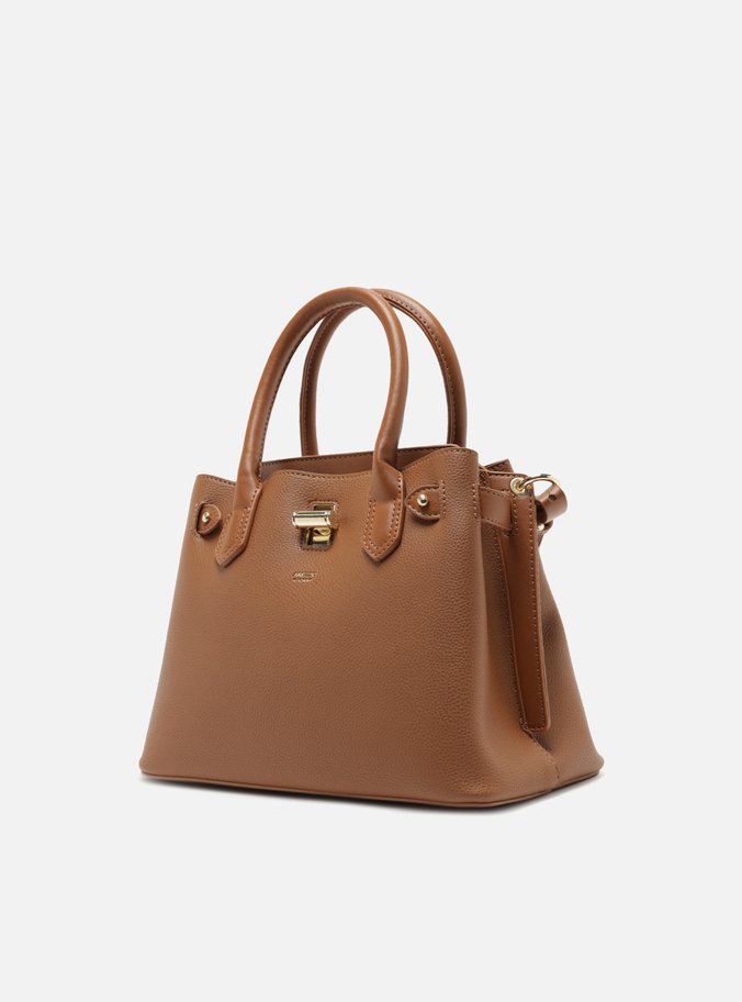 Bolsa Tote Marrom Média Encaixe Metal