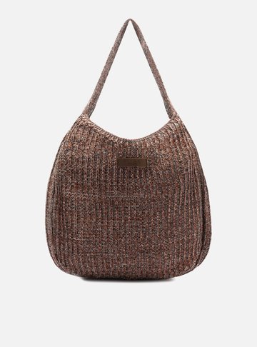 Arezzo — Bolsa Hobo Multineutro Grande Knit Brizza