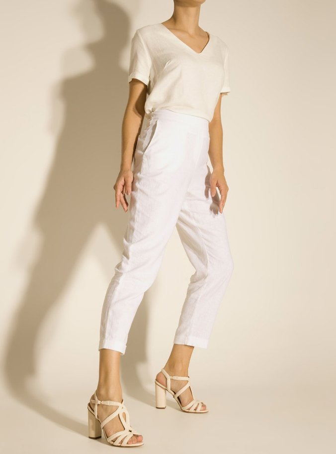 Sandália Off-White Bloco Alto Bordado