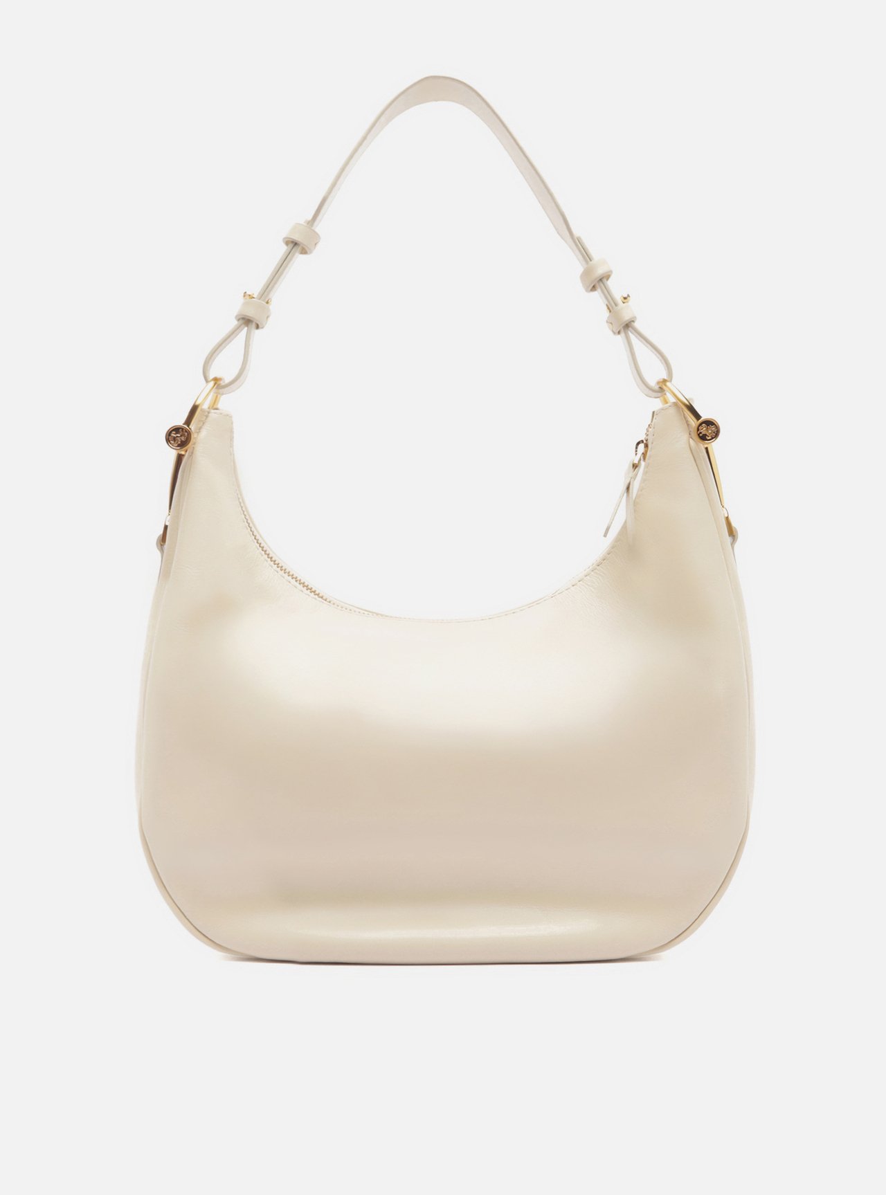 Bolsa Hobo Off White Couro Grande Metais Alça — foto 3