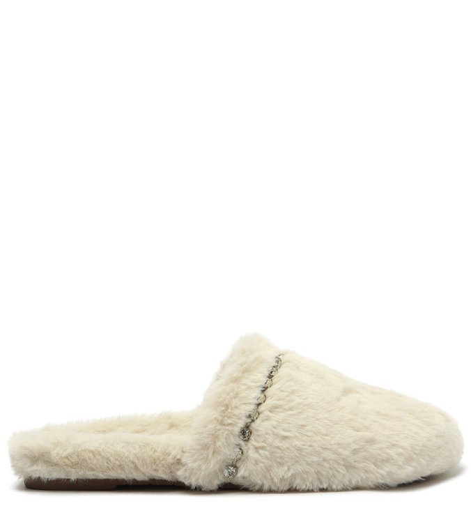 Mule Off-White Pelos e Cristais Home