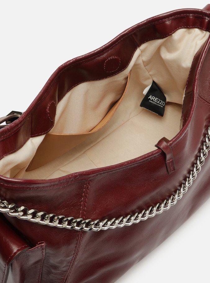 Bolsa Tiracolo Vermelha Couro Pequena Laço