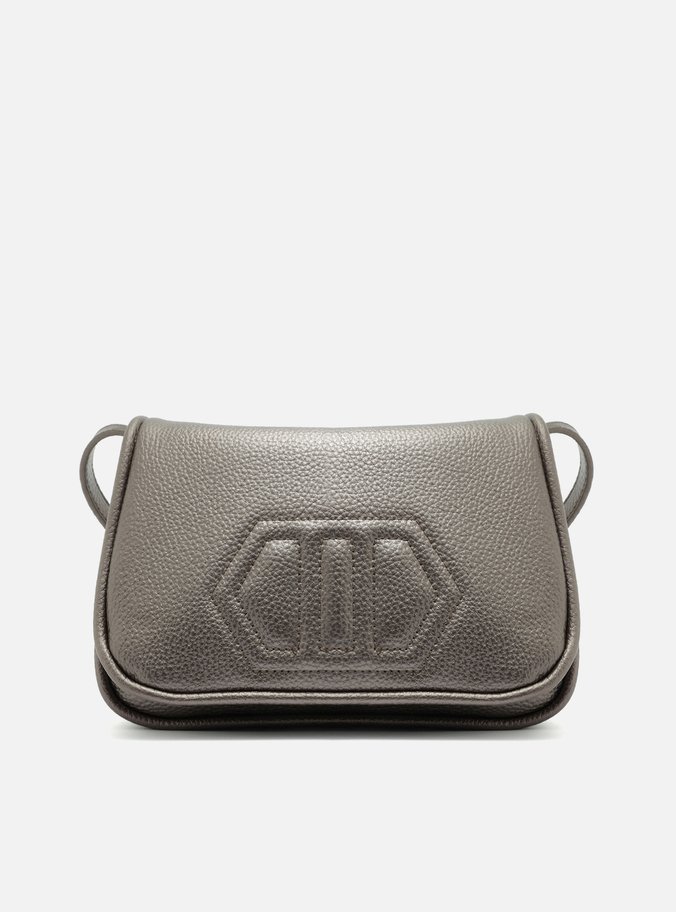 Bolsa Prateada Tote Média Grafite